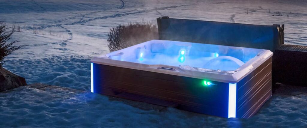 Farbige Beleuchtung im Whirlpool